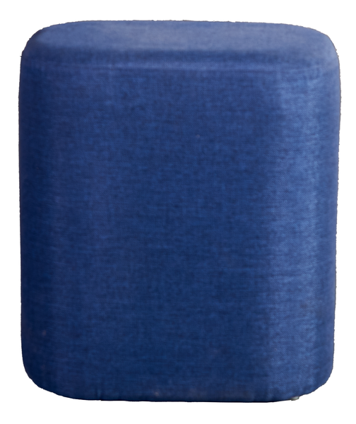 Modern Blue Upholstered Ottoman