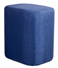 Modern Blue Upholstered Ottoman