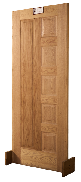 Classic Vertical Panel Solid Wood Door – Natural Finish