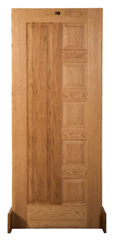 Classic Vertical Panel Solid Wood Door – Natural Finish
