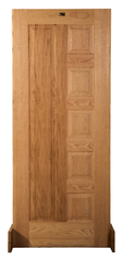 Classic Vertical Panel Solid Wood Door – Natural Finish