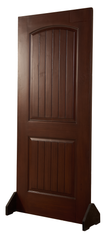 Premium Wooden Panel Door – Arched & Grooved Design