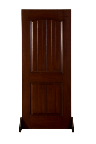 Premium Wooden Panel Door – Arched & Grooved Design