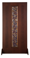 Contemporary Interior Door with Artistic Inlay & Geometric Detailing