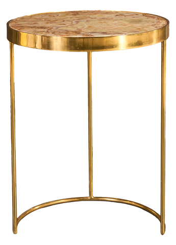 Luna Nesting Coffee Tables – Marble Finish with Gold Frame