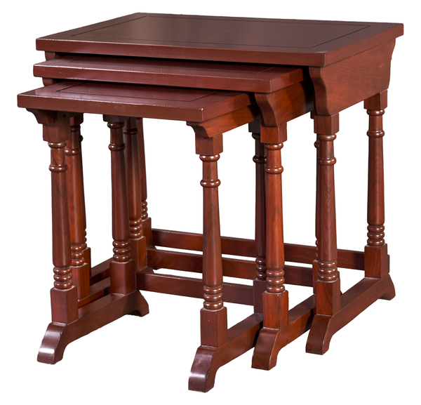 Classic Wooden Nesting Table Set – Traditional Elegance for Timeless Interiors