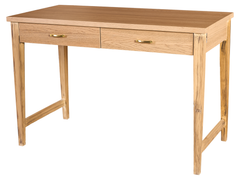 Wooden Study Table with Drawers – Rustic Modern Writing Desk | Home Office Furniture