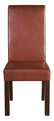 Leatherette Dining Chair – Keeker Wood Frame