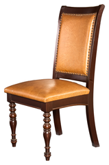 Nailhead Trim Leatherette Dining Chair – Shisham & Tooth Wood