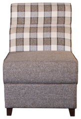 Armless Velvet Lounge Chair – Contemporary Comfort in Soft Velvet
