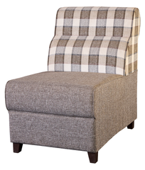 Armless Velvet Lounge Chair – Contemporary Comfort in Soft Velvet