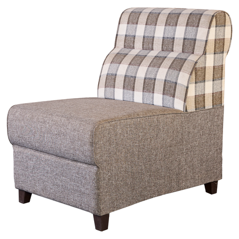 Armless Velvet Lounge Chair – Contemporary Comfort in Soft Velvet