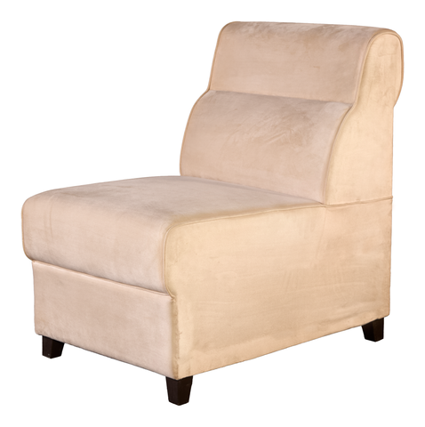 Armless Velvet Lounge Chair – Contemporary Comfort in Soft Velvet