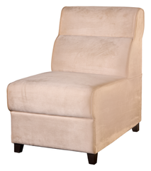 Armless Velvet Lounge Chair – Contemporary Comfort in Soft Velvet