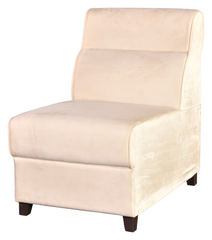 Armless Velvet Lounge Chair – Contemporary Comfort in Soft Velvet
