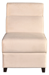 Armless Velvet Lounge Chair – Contemporary Comfort in Soft Velvet