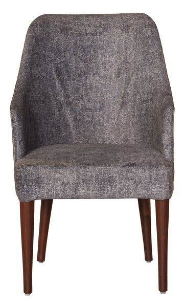 Modern Club Chair with Gray Upholstery