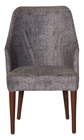 Modern Club Chair with Gray Upholstery