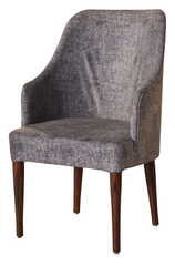Modern Club Chair with Gray Upholstery