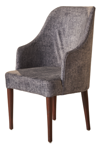 Modern Club Chair with Gray Upholstery