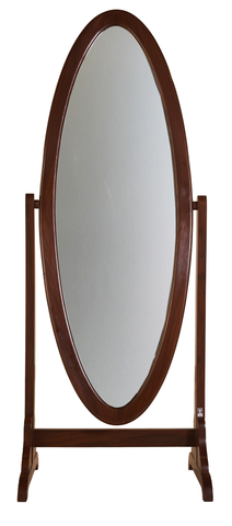 Full-Length Oval Mirror Frame – Solid Shisham Wood