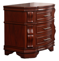 Classic King Bedroom Set – Vintage Style with Curved Headboard & Dresser