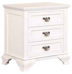 Elegant White Luxe King Bedroom Set – Tufted Headboard, Mirror Dresser & Showcase