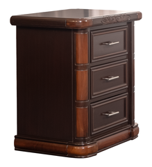 Urban Luxe Classic Tufted King Bedroom Set – Rich Walnut Finish with Carved Accents