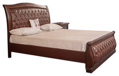 Urban Luxe Classic Tufted King Bedroom Set – Rich Walnut Finish with Carved Accents