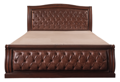 Urban Luxe Classic Tufted King Bedroom Set – Rich Walnut Finish with Carved Accents