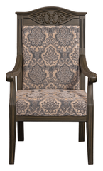 Ornate Traditional Armchair with Patterned Upholstery