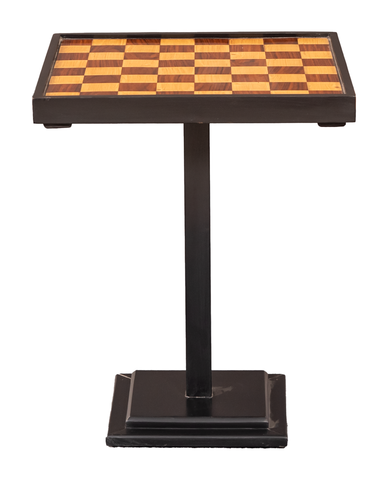 Chessboard Side Table – Black Finish