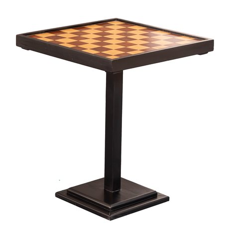 Chessboard Side Table – Black Finish