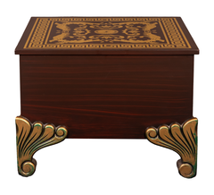 Imperial Glass-Top Table Set – Center Table & Two Side Tables in Brown Matte Finish