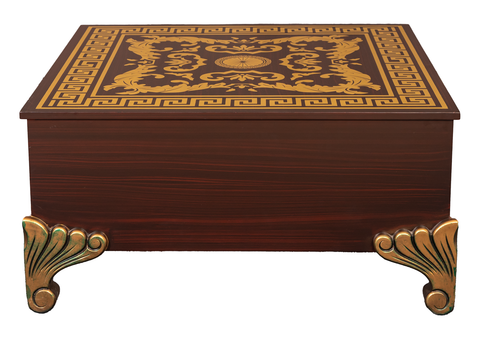 Imperial Glass-Top Table Set – Center Table & Two Side Tables in Brown Matte Finish