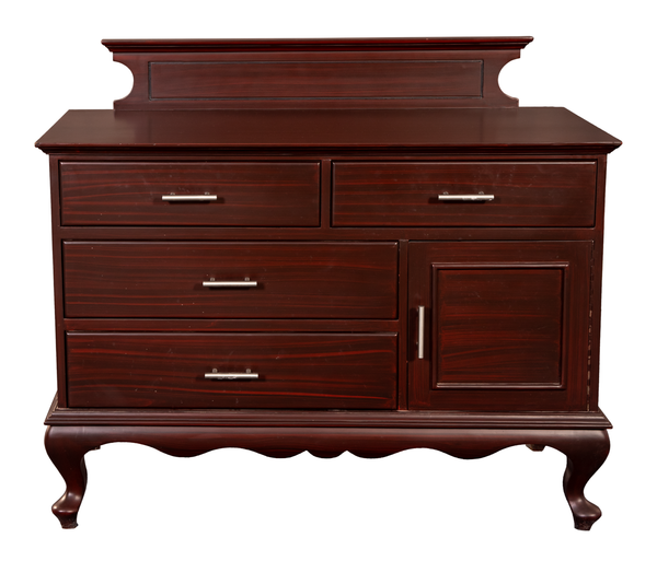 Traditional Buffet Cabinet with Riser and Drawers