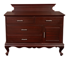 Traditional Buffet Cabinet with Riser and Drawers
