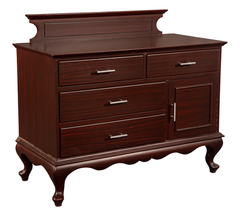 Traditional Buffet Cabinet with Riser and Drawers