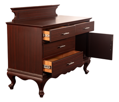 Traditional Buffet Cabinet with Riser and Drawers
