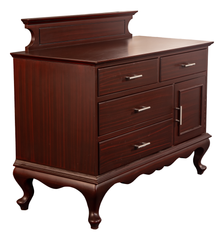 Traditional Buffet Cabinet with Riser and Drawers