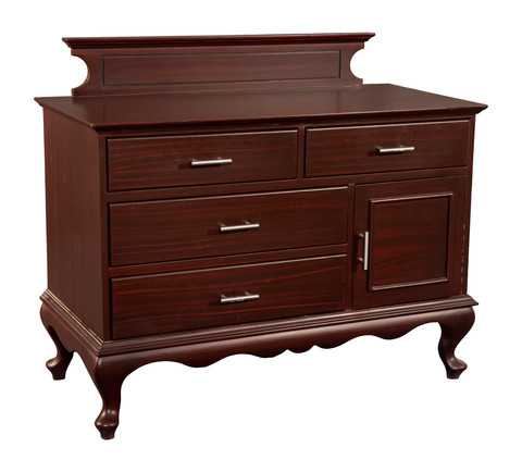 Traditional Buffet Cabinet with Riser and Drawers
