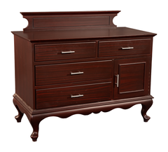 Traditional Buffet Cabinet with Riser and Drawers