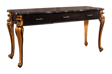 Baroque Style Console Table with Ornate Legs