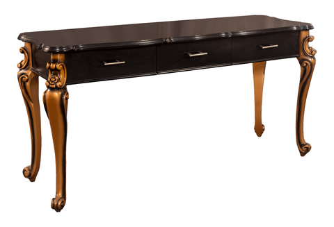 Baroque Style Console Table with Ornate Legs