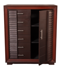 Contemporary Wooden Chest of Drawers – Two-Tone Finish & Sleek Handles