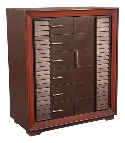 Contemporary Wooden Chest of Drawers – Two-Tone Finish & Sleek Handles