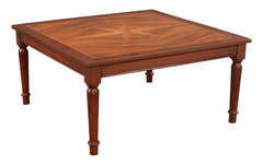 Vintage Carved Wooden Coffee Table Set – Center Table & Two Side Tables in Light Shisham Finish