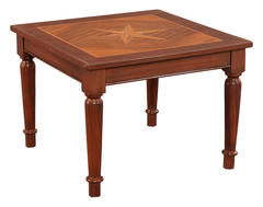 Vintage Carved Wooden Coffee Table Set – Center Table & Two Side Tables in Light Shisham Finish