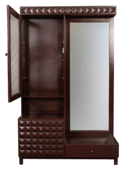 Elegant Wooden Dressing Table with Storage Cabinet and Three Drawers