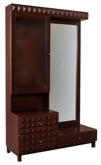 Elegant Wooden Dressing Table with Storage Cabinet and Three Drawers